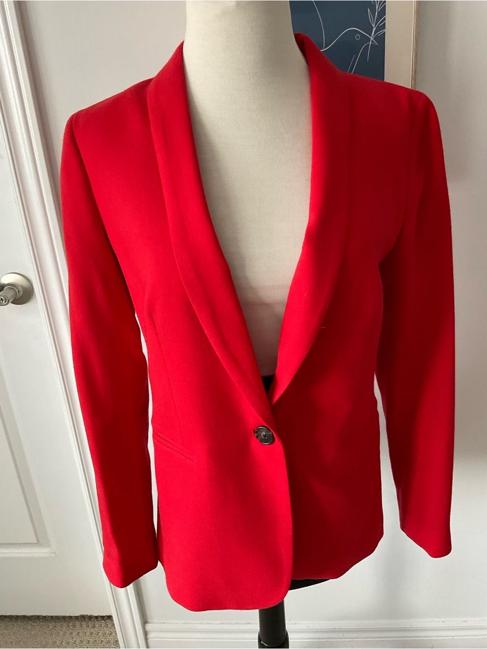 J CREW Women’s Red Single-Button Blazer Jacket EUC Size 2